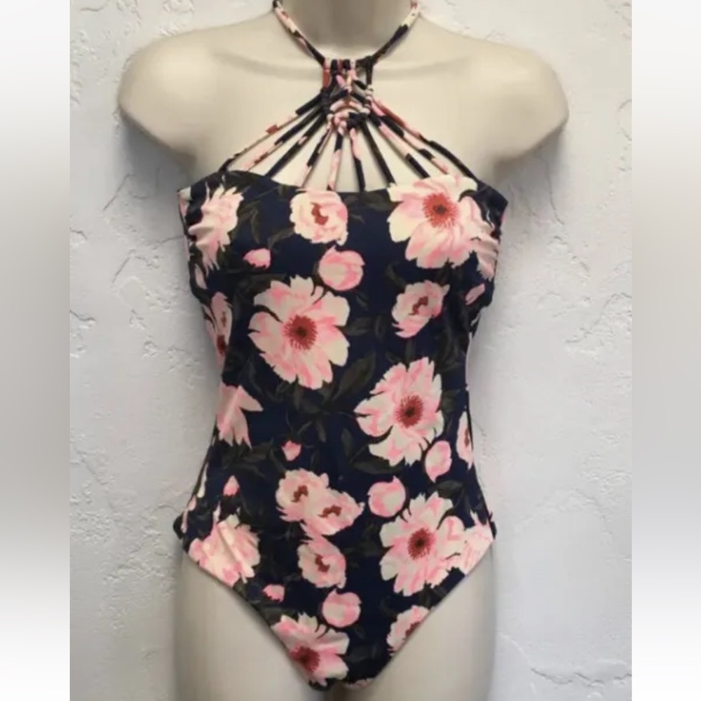Tori Praver Macrame Komodo One-Piece Swimsuit Size LARGE *NEW*
